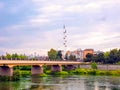 The view of YeÃÅ¸ilÃÂ±rmak river in Ãâ¡arÃÅ¸amba district of Samsun city.